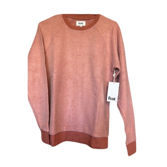 Feat Women's Blanketblend Crew Neck Sweatshirt Top Cayenne Size XXL - Picture 1 of 6